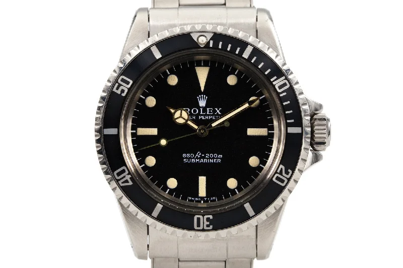 Rolex watches with dual time zone function -1970 Rolex Submariner 5513 with Swiss Rivet Band