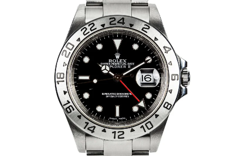 Rolex Explorer II with dual-time feature -2000 Rolex Explorer II 16570 Black Dial