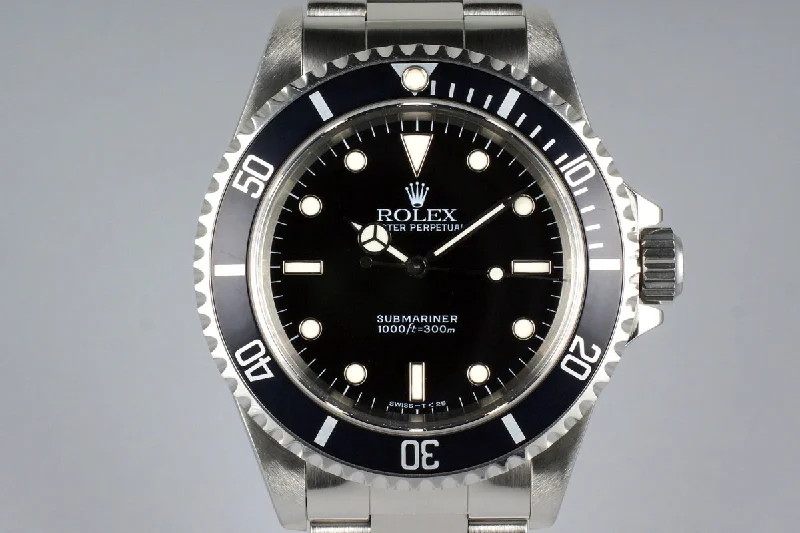 Rolex watches with stainless steel bracelet -1997 Rolex Submariner 14060 with Box and Papers