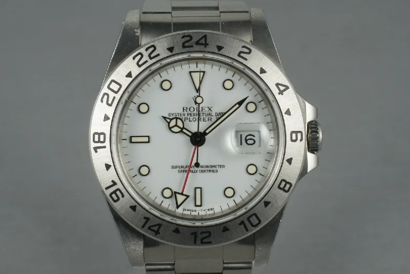 Authentic Rolex watches for sale -FS: Rolex Explorer II 16570 White Dial Unpolished