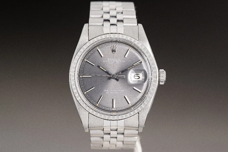 Rolex Explorer with vintage dial design -1969 Rolex Datejust 1603 Sigma Pie Pan Slate Dial w/ Jubilee Bracelet