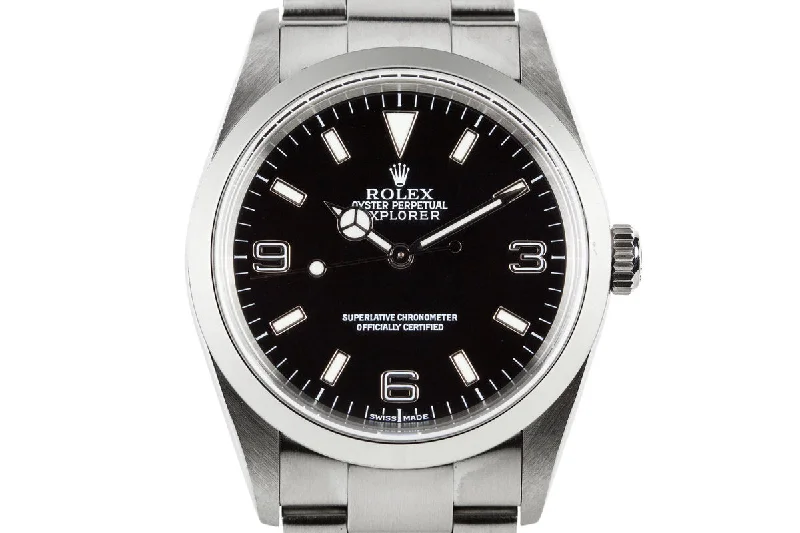 Rolex Oyster Perpetual with smooth bezel -2002 Rolex Explorer 114270