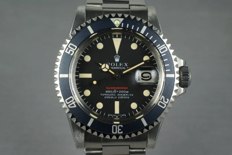 Rolex watches with date function -1971 Rolex Red Submariner 1680 Mark IV Dial