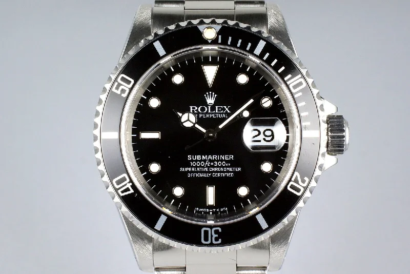 Rolex Submariner with polished finish -1995 Rolex Submariner 16610 with Box and Papers