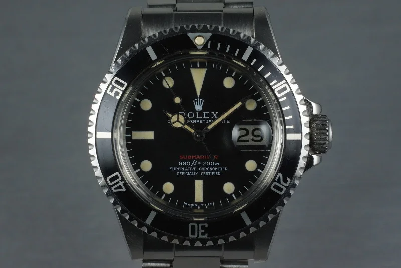 Rolex Submariner with no date version -1970 Rolex Red Submariner 1680 Mark IV Dial with Box and Papers