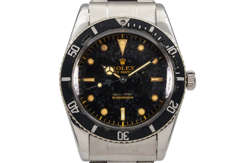 Rolex Milgauss with stainless steel case -1959 Rolex Submariner 6536-1 Glossy Gilt Chapter Ring Dial with Papers