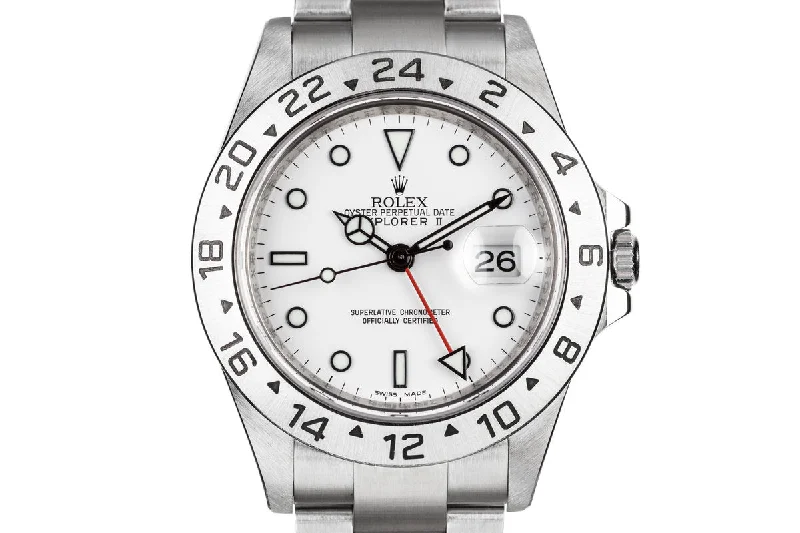 Rolex Yacht-Master 40mm with gold accents -2007 Rolex Explorer II 16570 White Dial with 3186 Movement