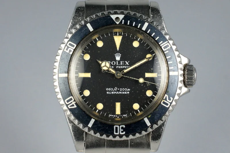 Rolex GMT-Master II with black bezel -1972 Rolex Submariner 5513 with Serif Dial