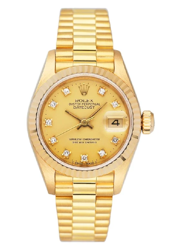 Rolex Submariner Date 40mm with high-tech materials -Rolex Datejust 69178 Yellow Gold Ladies Watch Box Papers