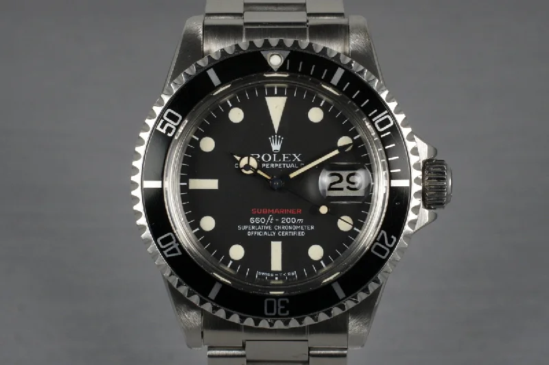 Rolex Submariner for divers -1972 Rolex Red Submariner 1680 with Mark V Dial