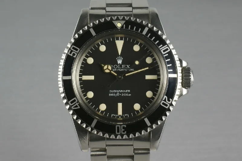 Rolex Datejust with steel bracelet -Rolex Submariner 5513 Mark 3 Maxi “Lollipop”