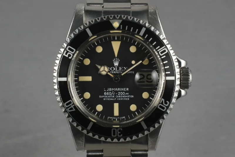 Rolex Submariner with ceramic bezel -Rolex Submariner 1680 with creamy dial and RSC Service