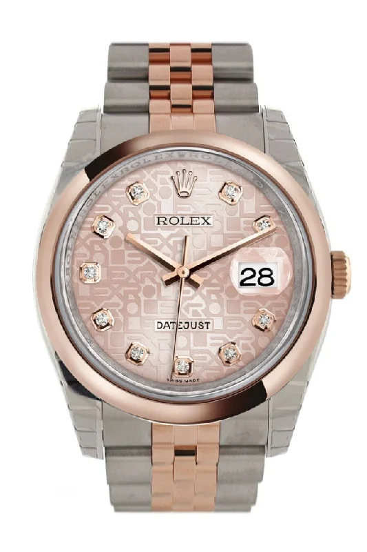 Buy Rolex Datejust 36mm online -Rolex Datejust 36 Pink Jubilee design set with diamonds Dial Steel and 18k Rose Gold Jubilee Watch 116201 Pre-owned