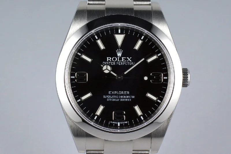 Rolex Oyster Perpetual blue dial models -2012 Rolex Explorer 214270 with Box and Papers