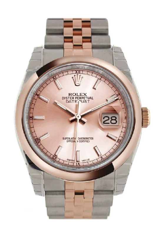 Rolex Sea-Dweller 43mm dive watch -Rolex Datejust 36 Pink Dial Steel and 18k Rose Gold Jubilee Watch 116201 Pre-owned