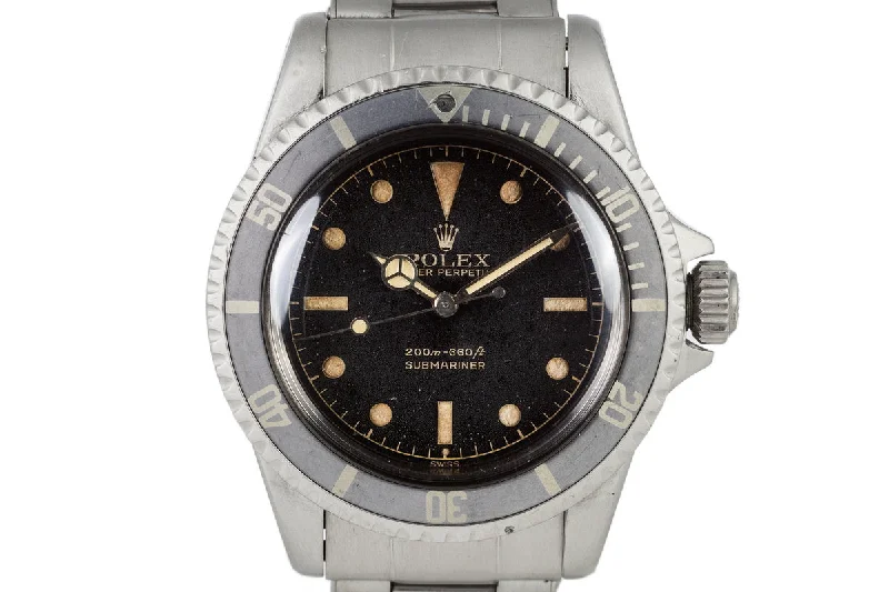 Rolex watches with professional diving features -1961 Rolex Submariner 5512 with Black Gilt Dial