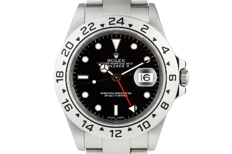 Rolex Submariner with polished finish -2000 Rolex Explorer II 16570 Black Dial