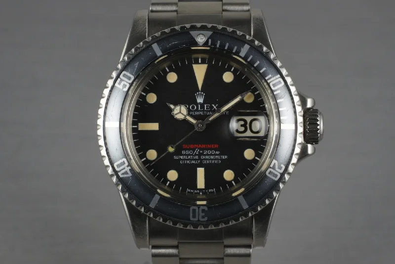 Rolex deep-sea diving watches -1970 Rolex RED Submariner 1680 Mark 4 Dial with Box and Papers