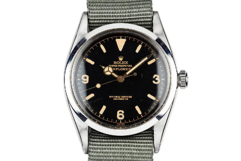 Rolex Day-Date 36mm with white gold dial -1958 Vintage Rolex Explorer I 6610 SWISS Only Gilt Dial