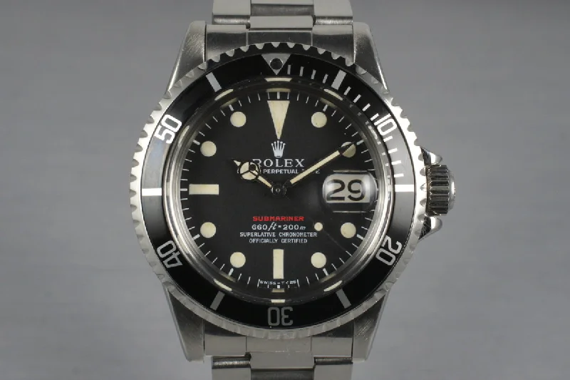 Rolex Pearlmaster diamond watches -1969 Rolex Red Submariner 1680 Mark IV with Box and RSC Papers