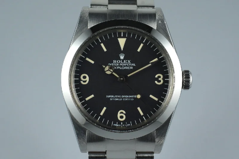 Rolex Submariner with polished finish case -1985 Rolex Explorer 1 1016