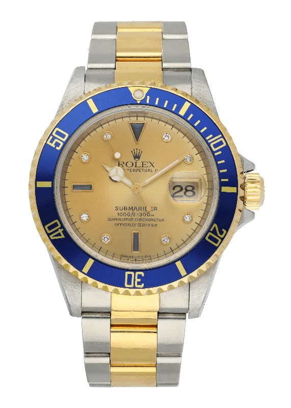 Rolex Day-Date 36mm with high-end materials -Rolex Submariner 16613 Serti Dial Men's Watch