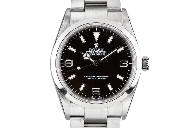 Rolex Milgauss with black dial version -2002 Rolex Explorer 114270 with Hang Tags