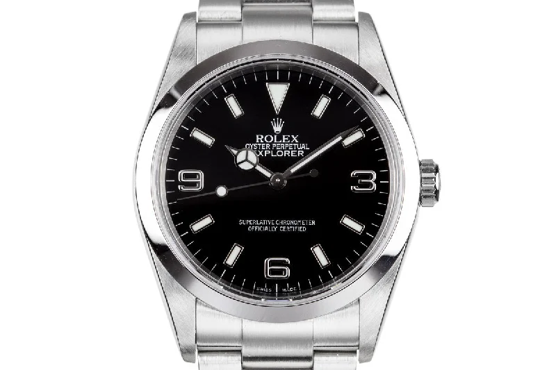 Rolex watches with sapphire crystal -2003 Rolex Explorer 114270