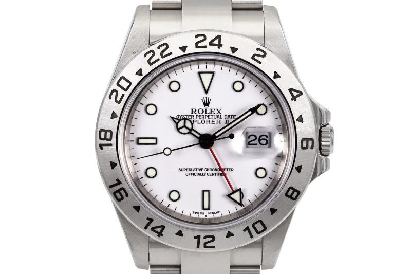 Rolex watches with gold and platinum designs -2003 Rolex Explorer II 16570