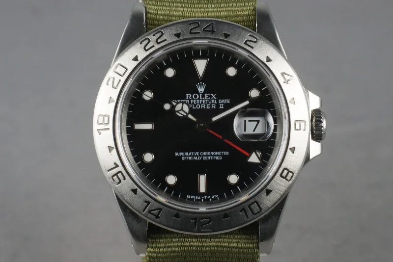 Rolex Submariner with green dial -1993 Rolex Explorer II 16570