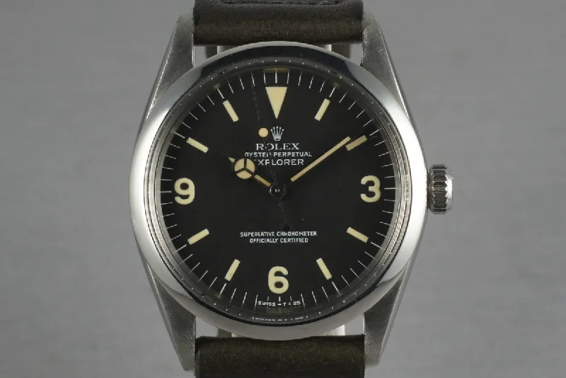 Rolex watches with dual time zone function -1973 Rolex Explorer 1 1016 with matte dial