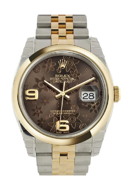 Rolex Day-Date 40mm with white gold case -Rolex Datejust 36 Bronze floral motif Dial 18k Gold Two Tone Jubilee Watch 116203 Pre-owned