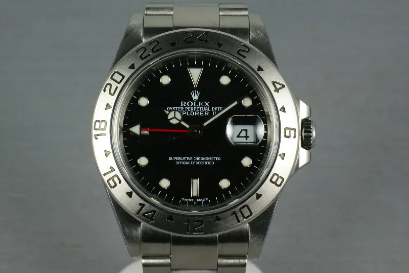 Rolex Day-Date with white gold case -Rolex Explorer II 16570 Black Dial SEL