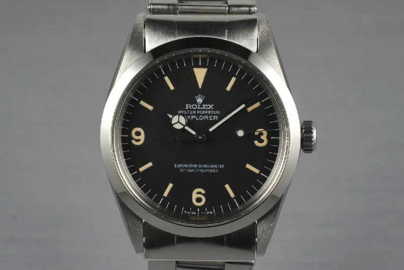 Rolex Submariner with polished finish -1969 Rolex Explorer 1 1016 with Japanese Service Papers