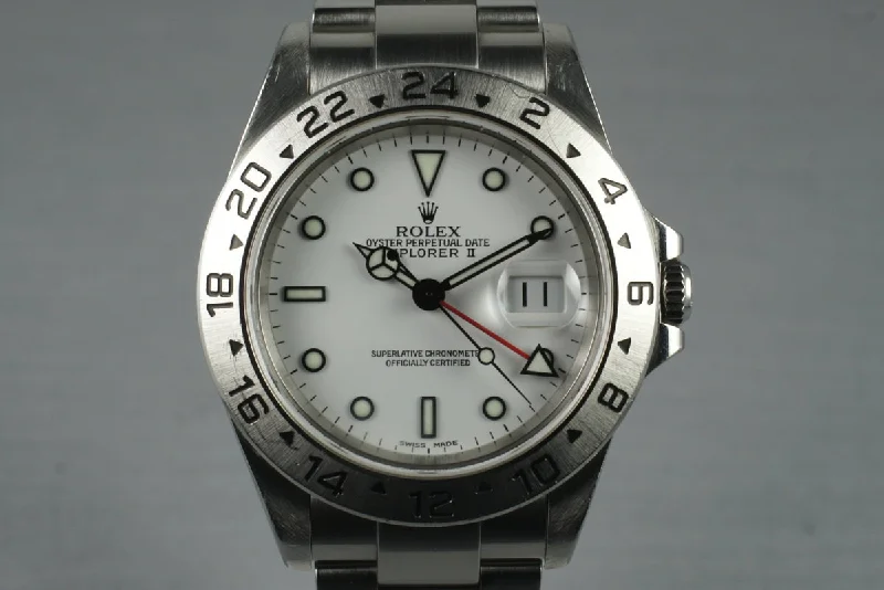 Rolex Oyster Perpetual with black dial -2001 Rolex Explorer II 16570 with Box and Japanese Papers