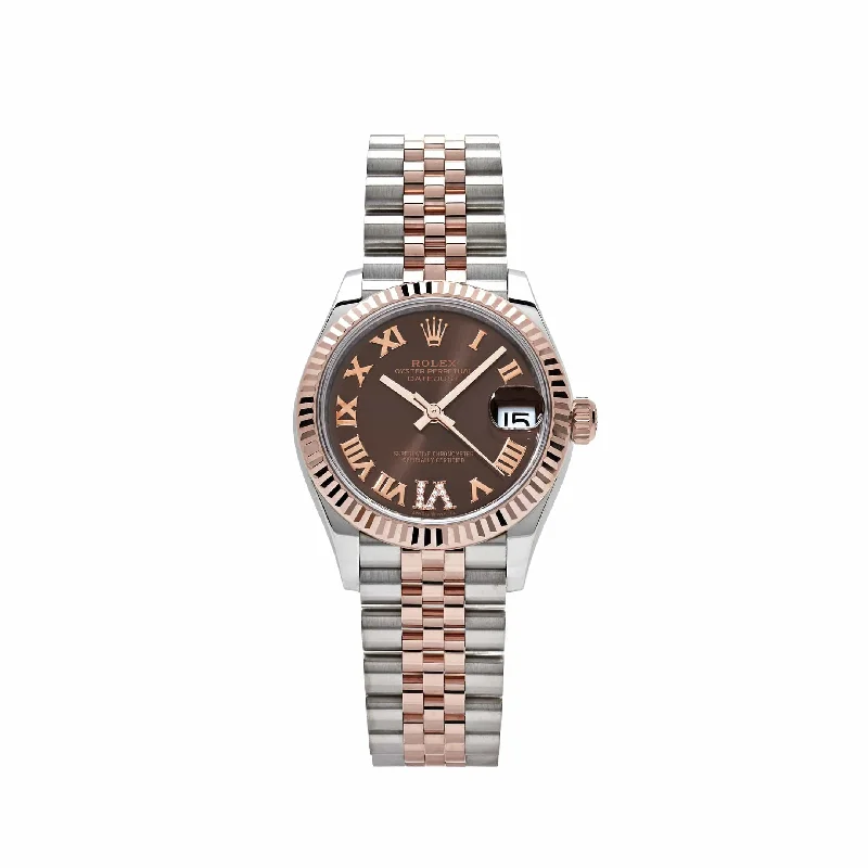 Rolex GMT-Master II with black bezel -Rolex Datejust 278271 'Ladies' Rose Gold Stainless Steel Roman Chocolate Dial Jubilee (2024)