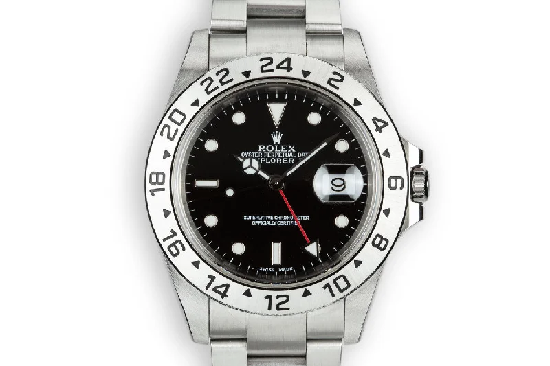 Rolex Submariner Date 40mm with high-tech materials -2000 Rolex Explorer II 16570 Black Dial with Box and Papers