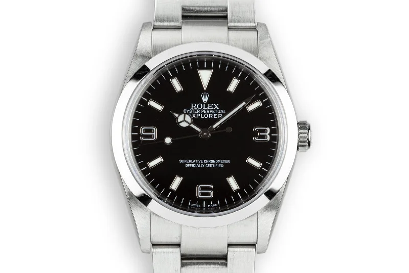 Rolex Submariner with rugged steel case -2003 Rolex Explorer 114270 with Box and Papers