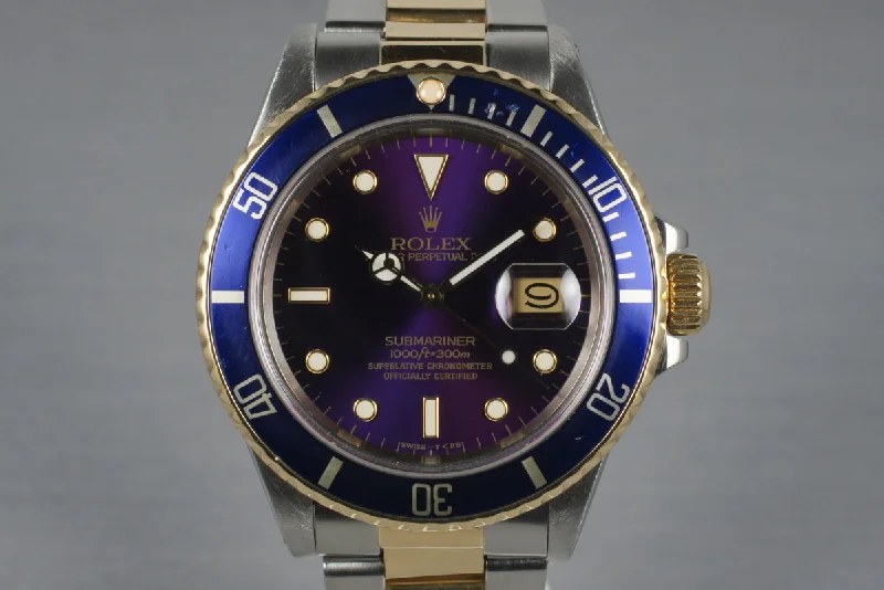 Rolex GMT-Master II with dual-time function -1987 Rolex Two Tone Blue Submariner 16803