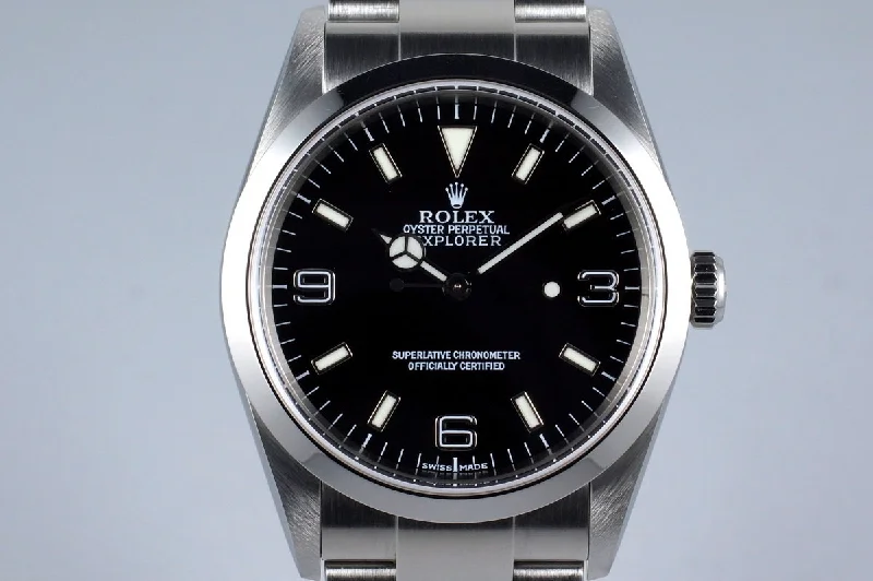 Rolex Day-Date with diamond markers -2001 Rolex Explorer 114270 with Box and Papers