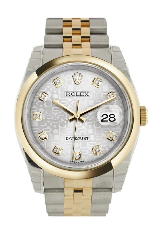 Rolex Sea-Dweller 43mm with steel bracelet -Rolex Datejust 36 Silver Jubilee Diamond Dial 18k Gold Two Tone Jubilee Watch 116203 Pre-owned